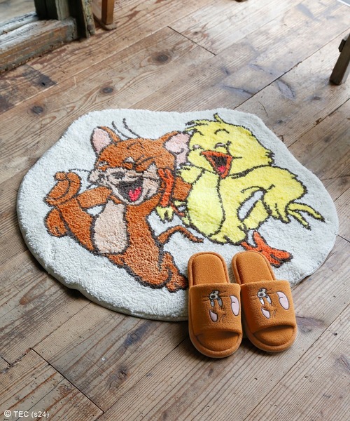 ラグ ラグマット 「公式」TOM and JERRY タイニークラブ スマイルラグ