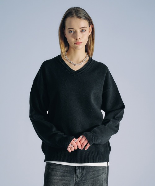 selle glant（セレグランテ） セーター ニット V-NECK MIDDLE GAUGE