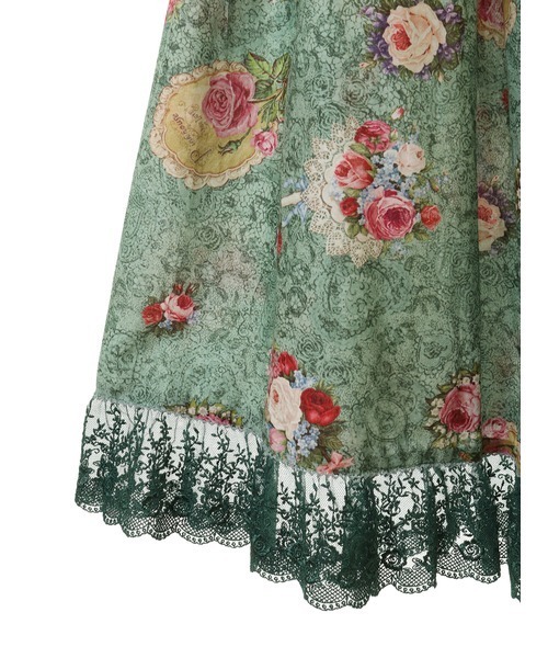 PINK HOUSE（ピンクハウス） スカート レースフラワープリントスカート