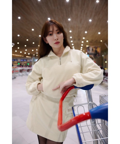 Her lip to Flight Mode Half Zip Fleece Pullover レディース