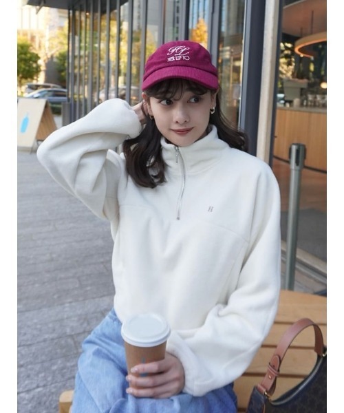 Her lip to Flight Mode Half Zip Fleece Pullover レディース