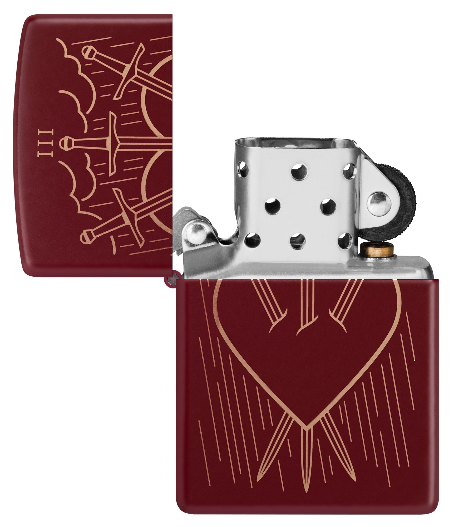 Zippo Three of Swords Design Merlot Windproof Lighter – Zippo USA