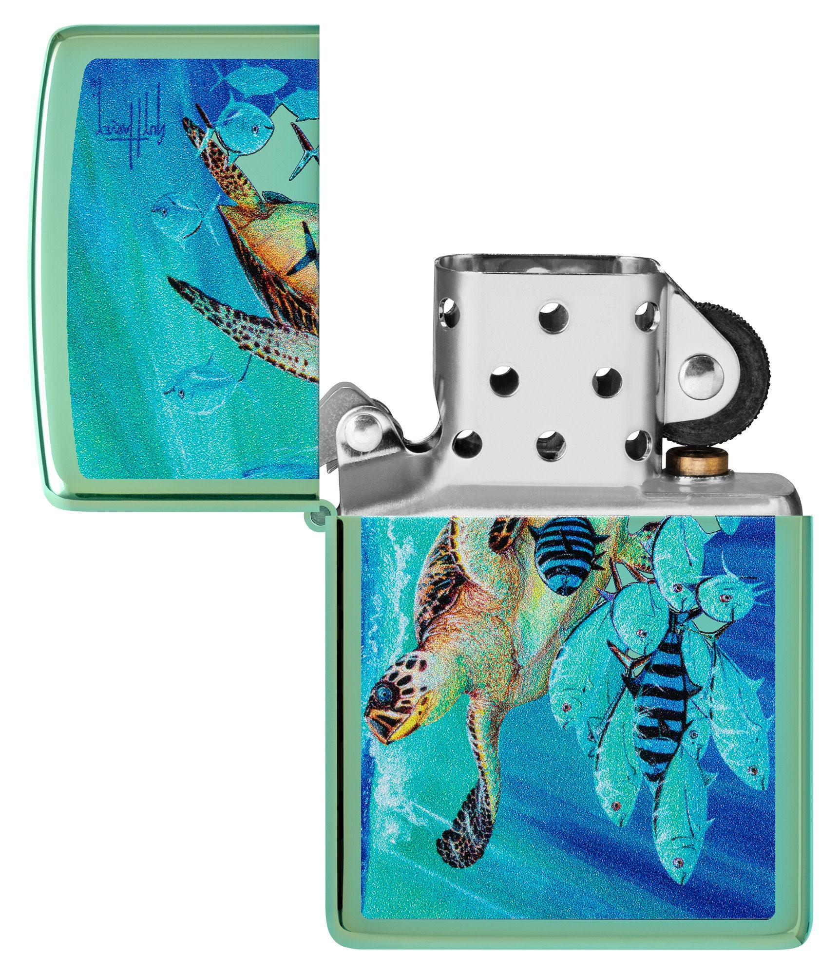 Guy Harvey Hawksbill Caravan Design High Polish Green Windproof