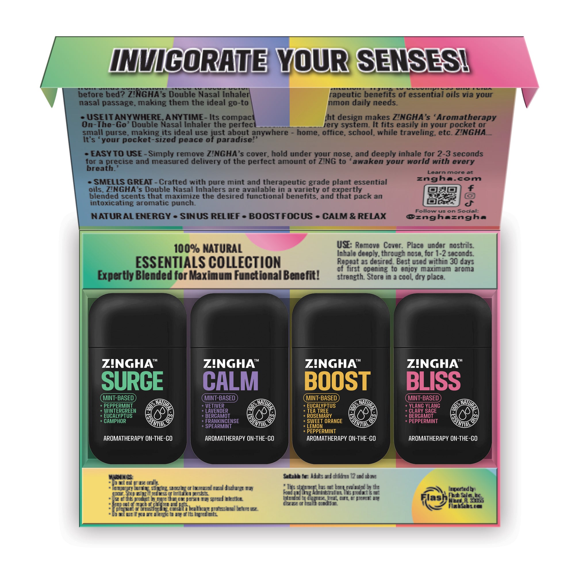 ESSENTIALS Double Nasal Inhaler - Variety 4 Pack – Z!NGHA