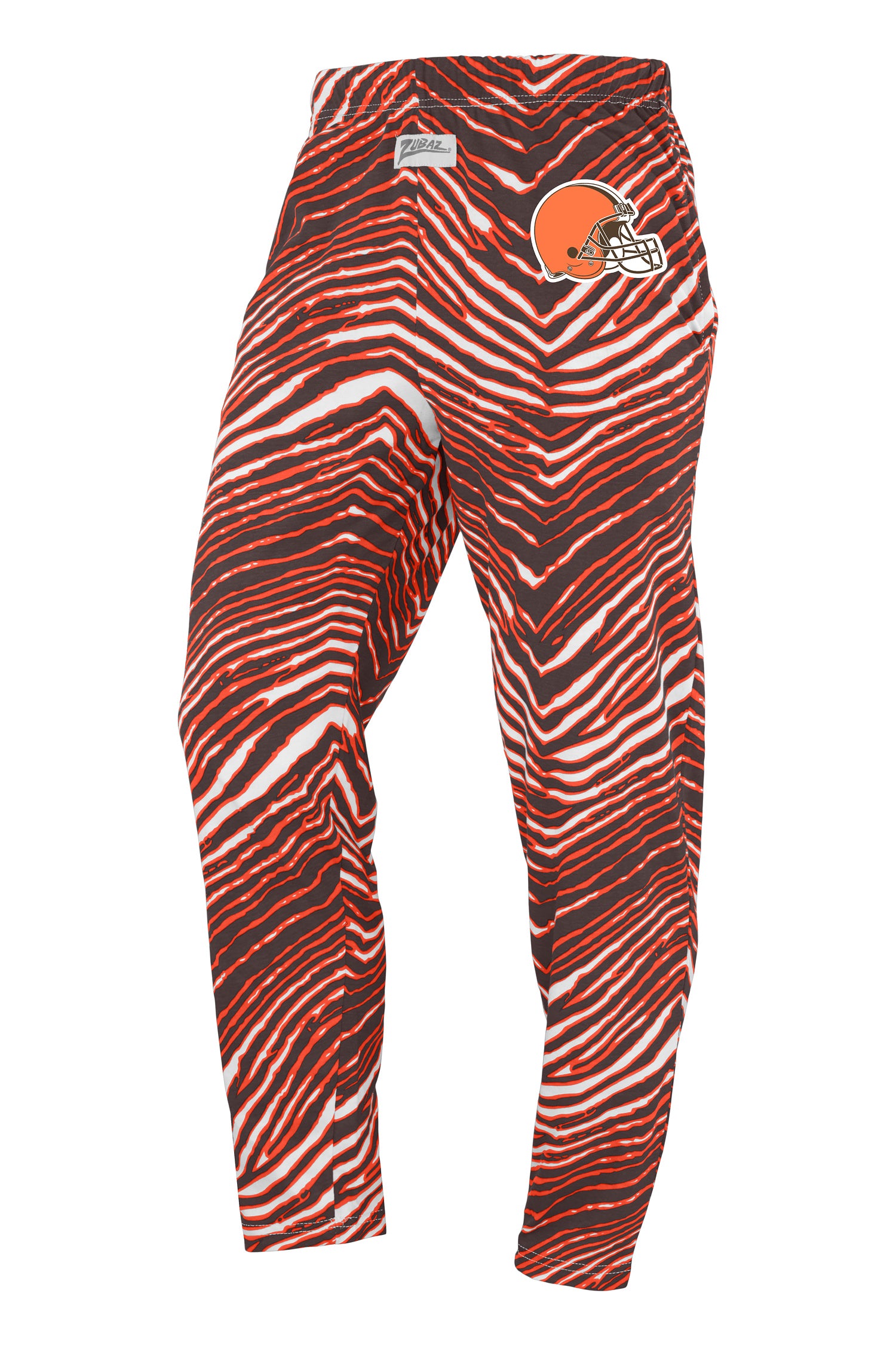 Zubaz NFL Adult Unisex Z88 Zebra Pants, Cleveland Browns For Men and W