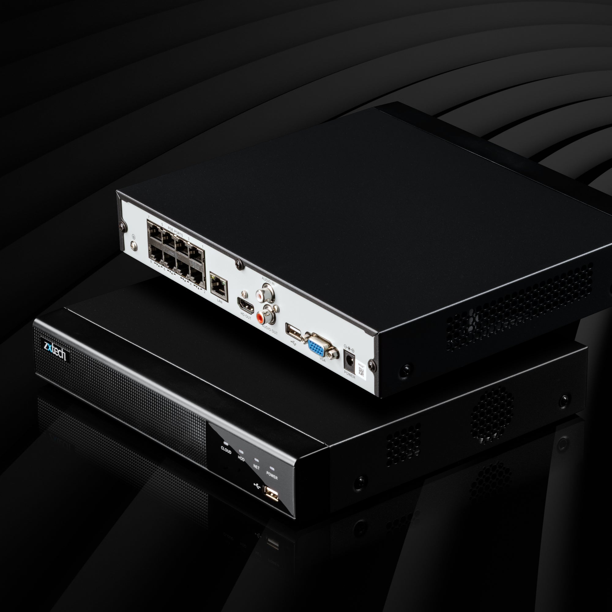 Zxtech Onyx 16CH 8-PoE 4K NVR Recorder – 10TB Bay