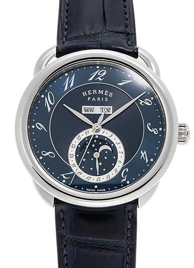 エルメス アルソー グランド リュンヌ ウォッチ W053222WW00 ブルー