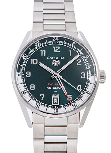 タグ・ホイヤー カレラ デイト ツインタイム WDA2114.BA0043 グリーン