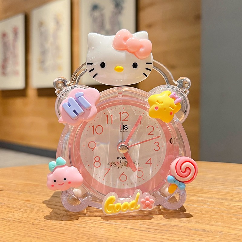 Qoo10] ハローキティ目覚まし時計水平ベッドサイド : 日用品雑貨