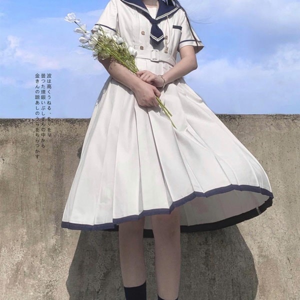 柚子シリーズ 白セーラー ミッドナイトブルー 柚子シリーズ