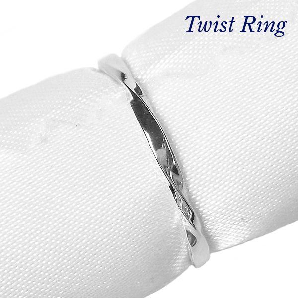 Qoo10] リング ツイスト 10金ホワイトゴールド