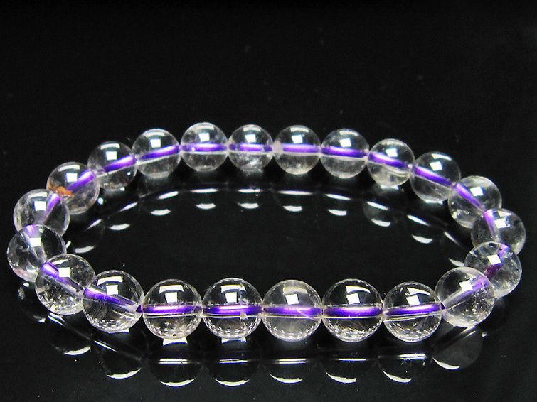パワーストーン 天然石 ブルーストロベリークォーツ水晶ブレスレット