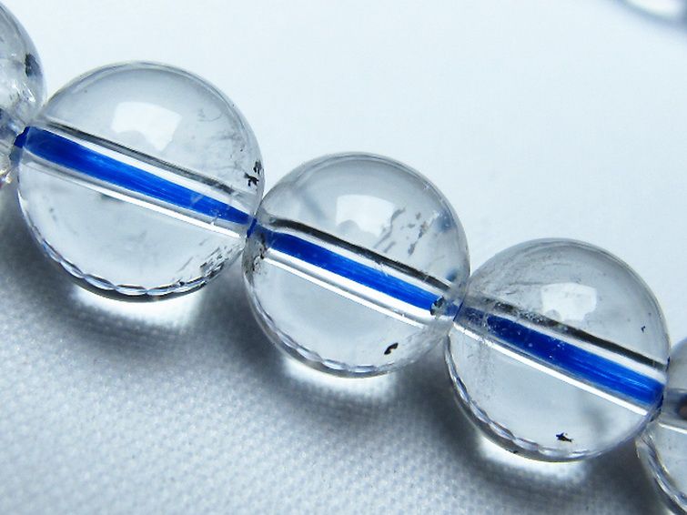 パワーストーン 天然石 ブルーストロベリークォーツ水晶ブレスレット