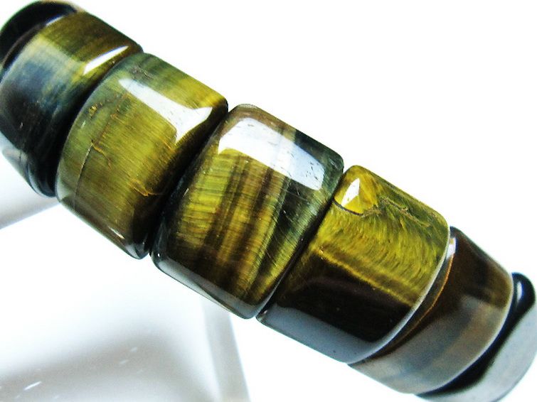 パワーストーン 天然石 ブルータイガーアイ※青虎目石バングル[T173-4986]