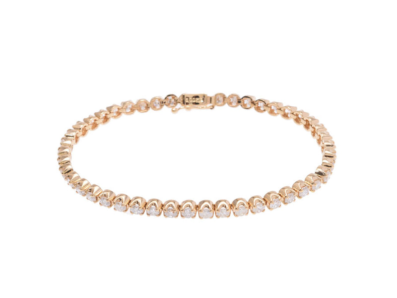 K18 テニスブレスレット ダイヤ5.00ct レディース 13.9g Aランク 美品