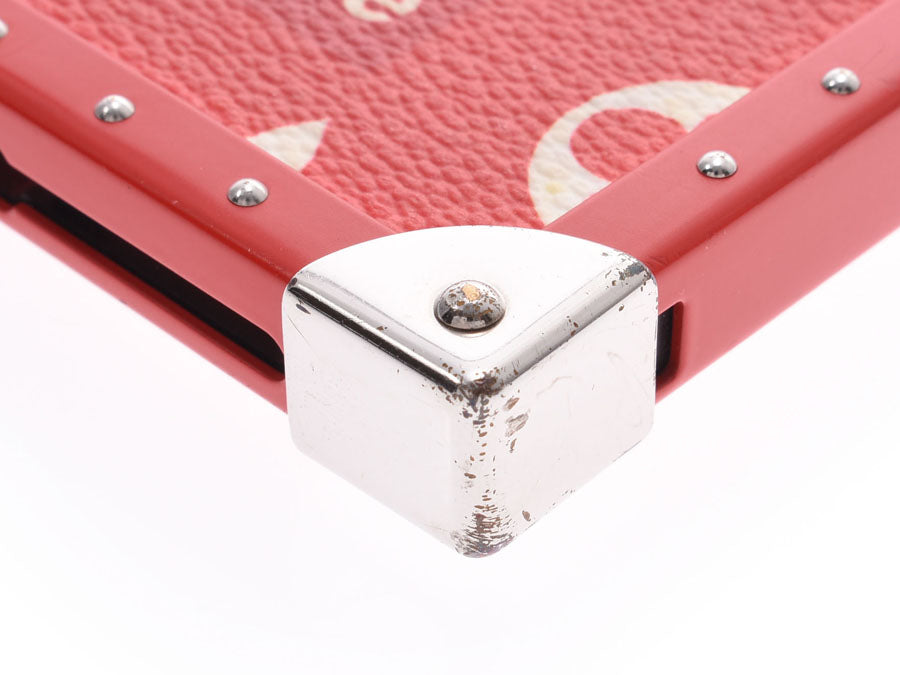 ルイヴィトンアイ トランク iPhone7+ Supremeコラボ iPhoneケース 赤