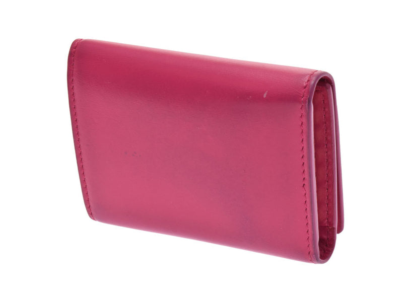 サンローラン 6連キーケース ピンク レディース カーフ Bランク SAINT