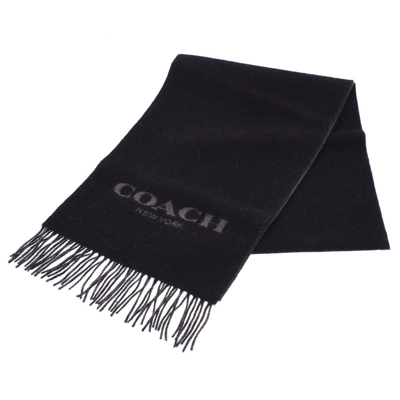 コーチアウトレット 黒/グレー ユニセックス マフラー 76053 COACH