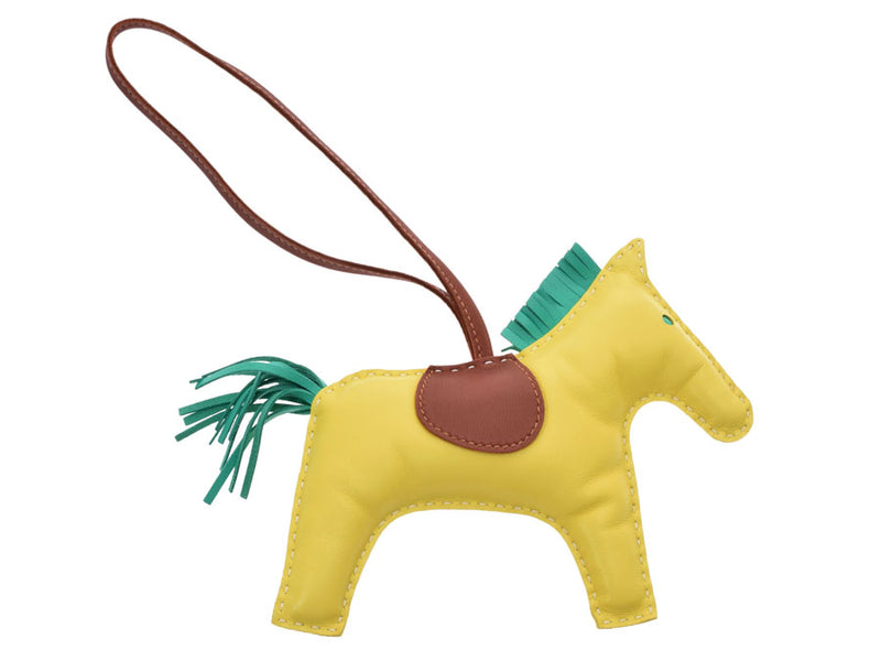 エルメスロデオGM 馬型チャーム ライム/ミント/茶 ユニセックス レザー