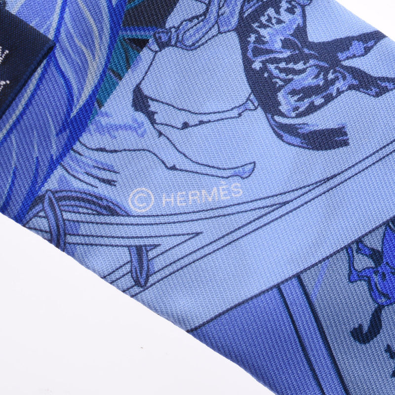 エルメスツイリー 新タグ Cheval Phoenix/馬と不死鳥 青 レディース