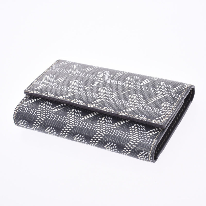 ゴヤールヘリンボーン 4連キーケース グレー シルバー金具 ユニ