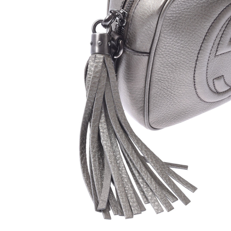 グッチソーホー スモール ディスコバッグ シルバー レディース