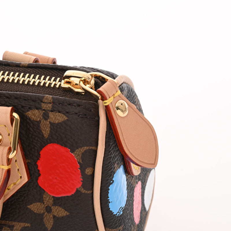 ルイヴィトンナノスピーディ 草間彌生コラボ ドット 14145 ブラウン