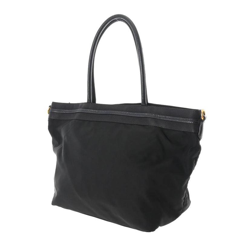 プラダ 黒 ゴールド金具 レディース ナイロン トートバッグ BN1755