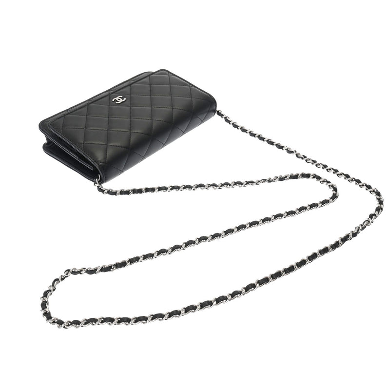 シャネルクラシック チェーンウォレット 42976 黒 シルバー金具