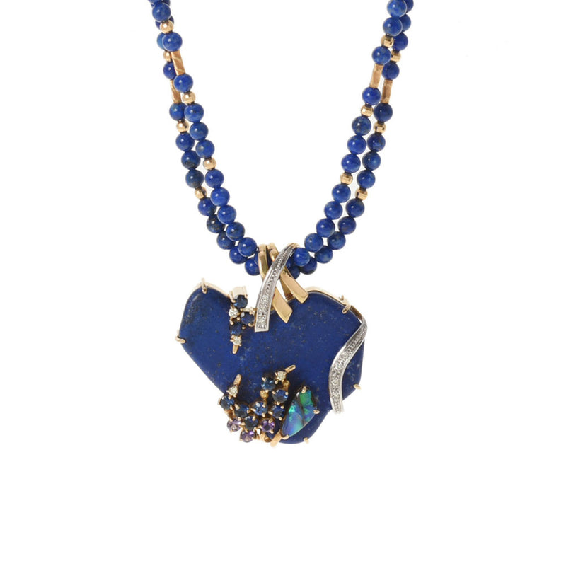 Mari Yamamoto Lapis Lazuli 64.38ct Opal 1.63ct Sapphire 1.32ct