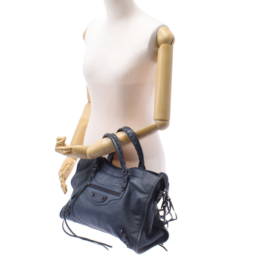 バレンシアガザ シティ 2WAYバッグ ネイビー レディース ハンドバッグ