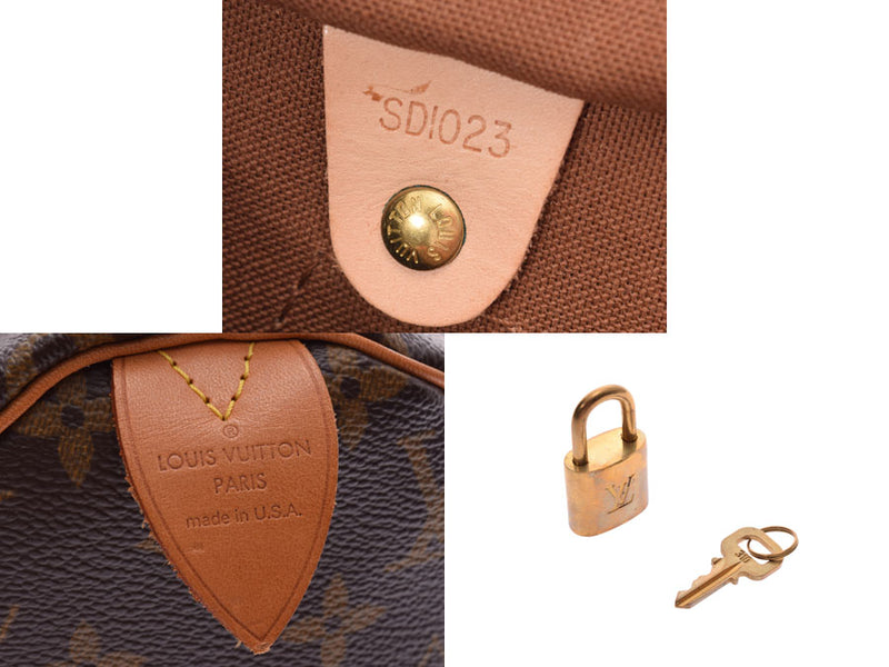 ルイヴィトン モノグラム スピーディ30 ブラウン M41526 USA製