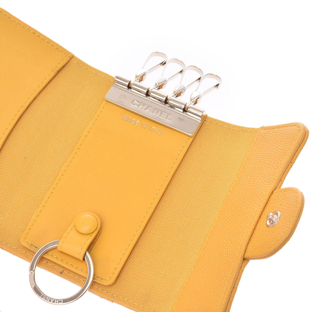 シャネル4連キーケース 14143 黄 ゴールド金具 レディース キーケース