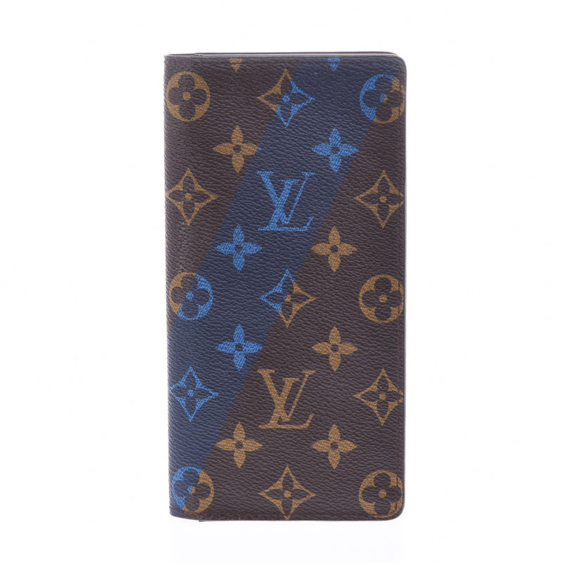 ルイヴィトンVライン ポルトフォイユ ブラザ 14145 ブラウン/ブルー