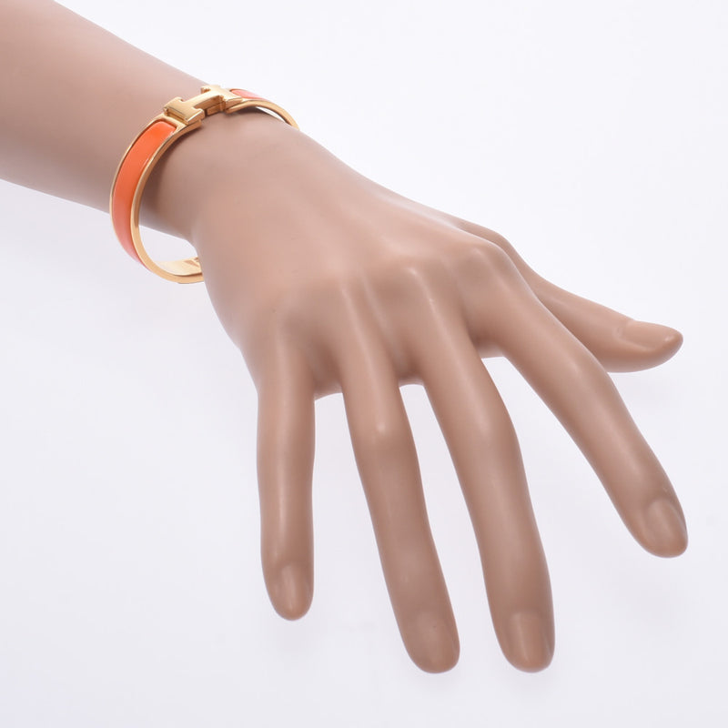 エルメスクリックアッシュ バングル オレンジ レディース ブレスレット