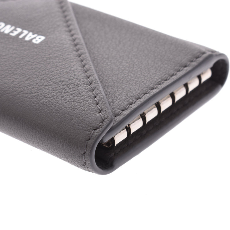 バレンシアガ6連キーケース ペーパー グレー ユニセックス カーフ キー