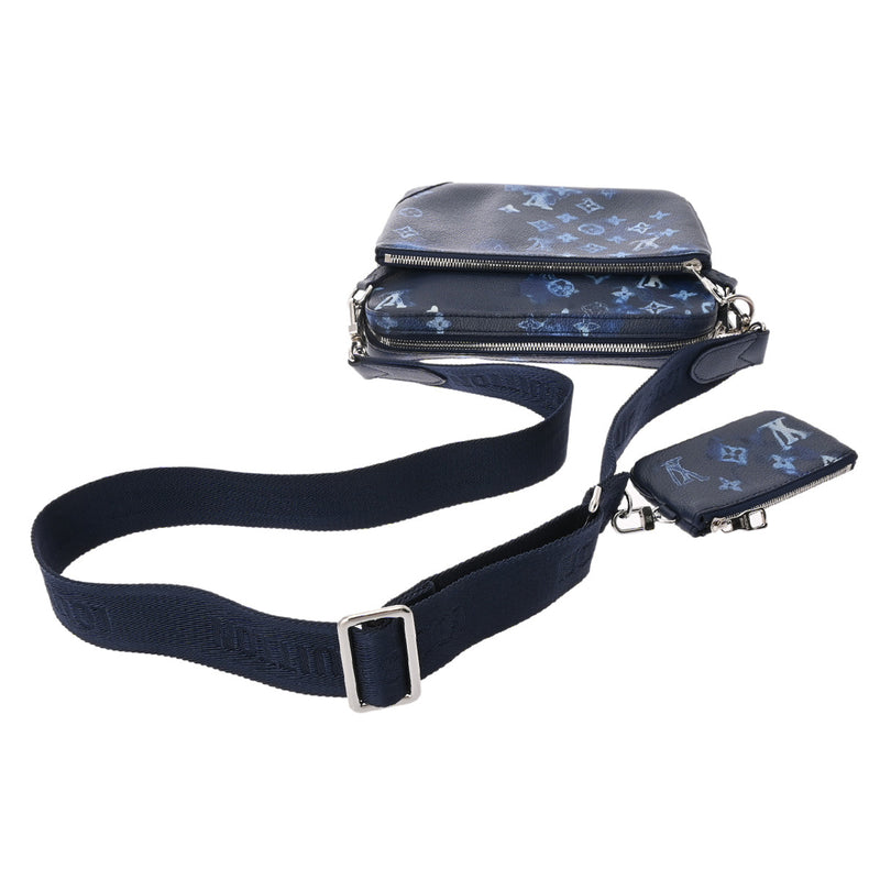 ルイヴィトン トリオメッセンジャー 53387 ブルー メンズ トリヨン