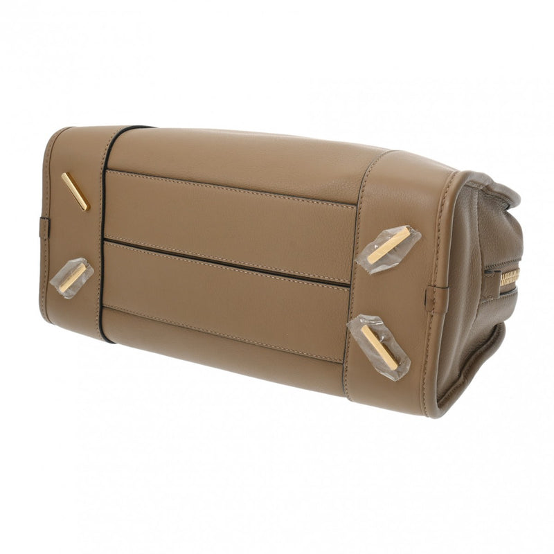 ロエベアマソナ 28 2WAY ブラウン レディース レザー ハンドバッグ