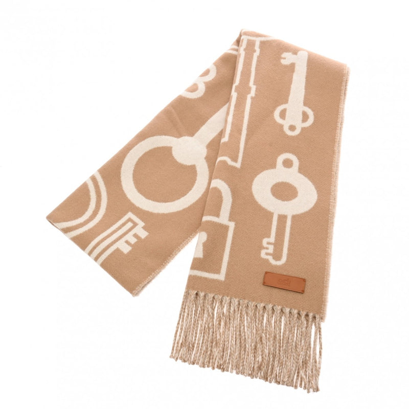 エルメスカザック キー コレクション キャメル/ホワイト レディース