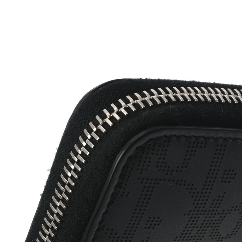 ディオール・オムラウンドジップロングウォレット 黒 シルバー金具