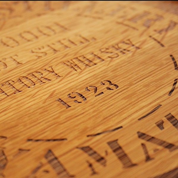 鏡板トレイ 樽オーク テーブルウェア サントリー樽ものがたり