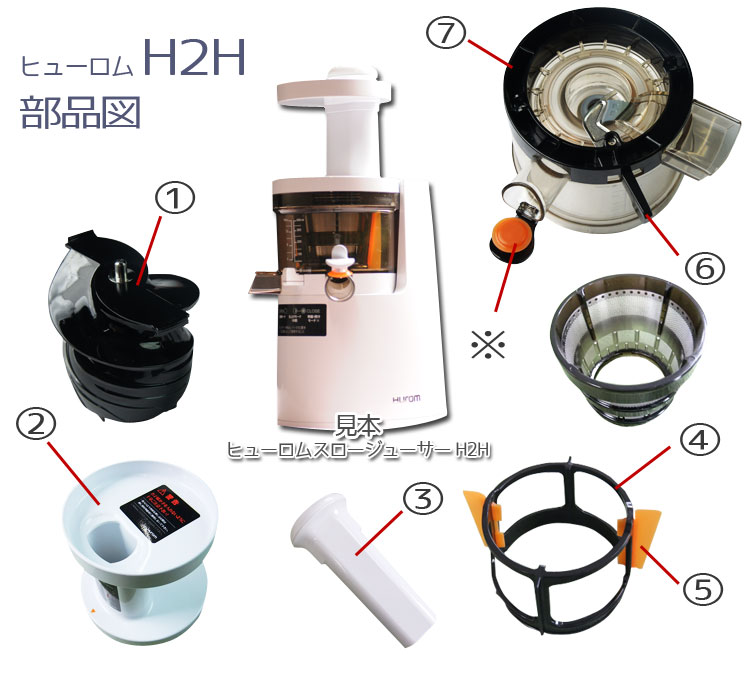 ヒューロムスロージューサー H2H 部品 【ピカイチ野菜くん】