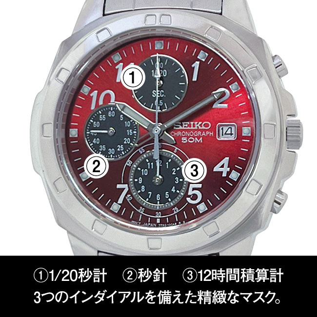 SEIKO セイコー クロノグラフ アラビア数字文字盤 （海外モデル