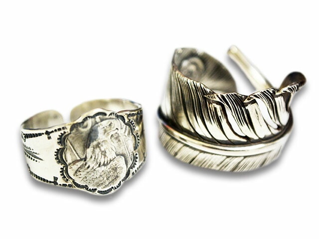 CHOOKE/チョーク】「Special Peace Feather Ring&Eaglehead Ring Set