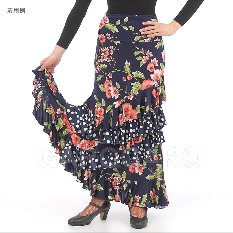 お値下げ中】フラメンコスカート ファルダ パルパデオParpadeo濃い