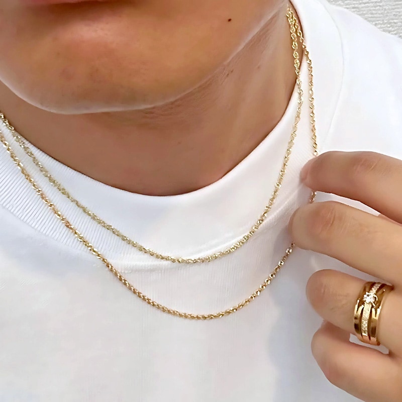 Gold Jewelry】 CORDA コルダ デザインチェーン ネックレス スクリュー