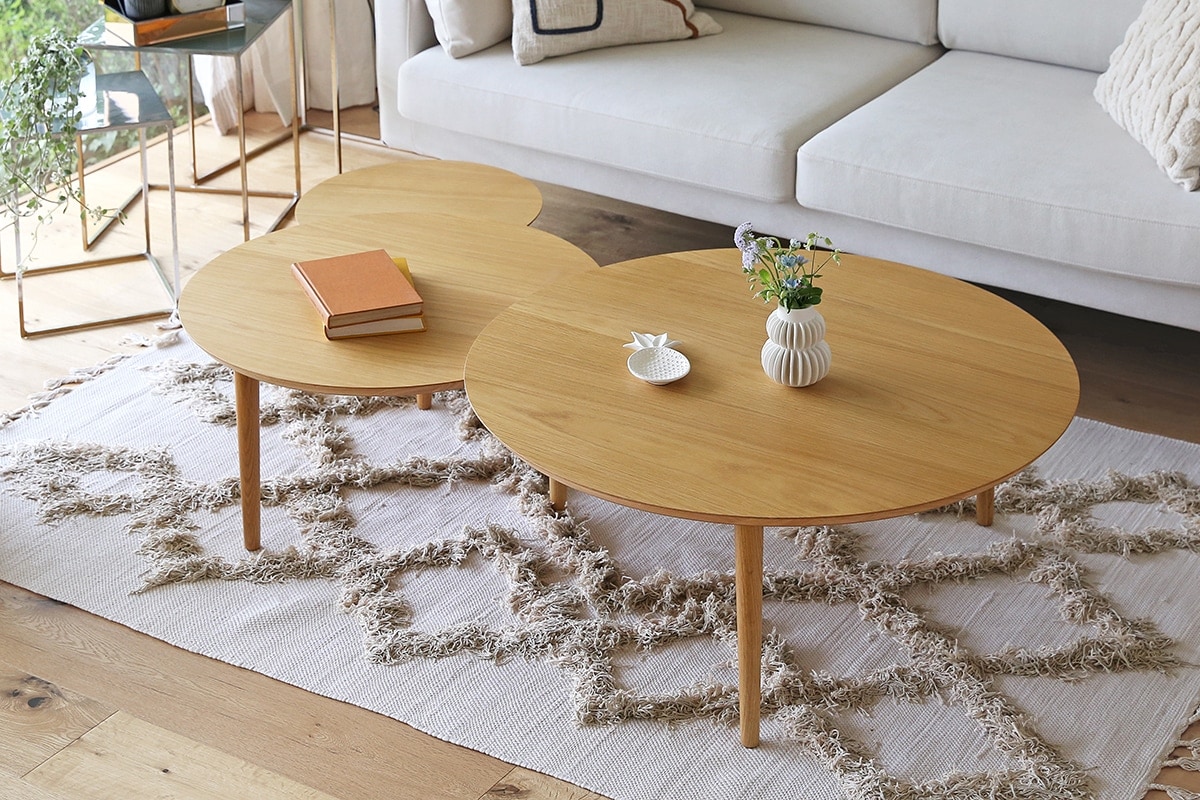 BALLOON LIVING TABLE 90-3枚 伸長式