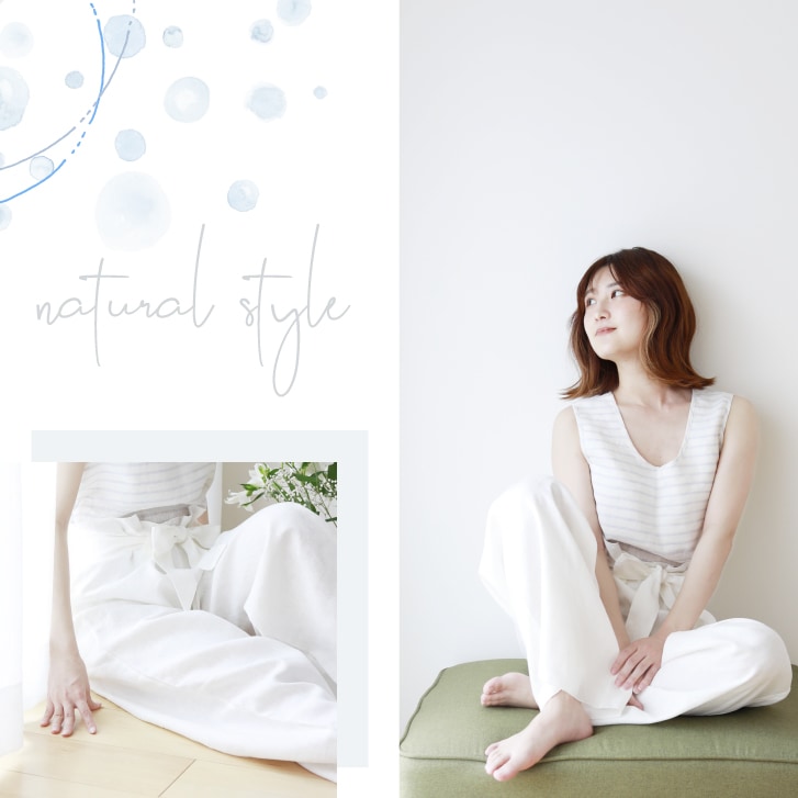 オフホワイト リネン100％ ルームパンツ ルームウェア 日本製 パジャマ