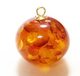ビーズパーツ 琥珀 アンバー 天然石 約16mmサイズ kohaku-1 | 天然素材