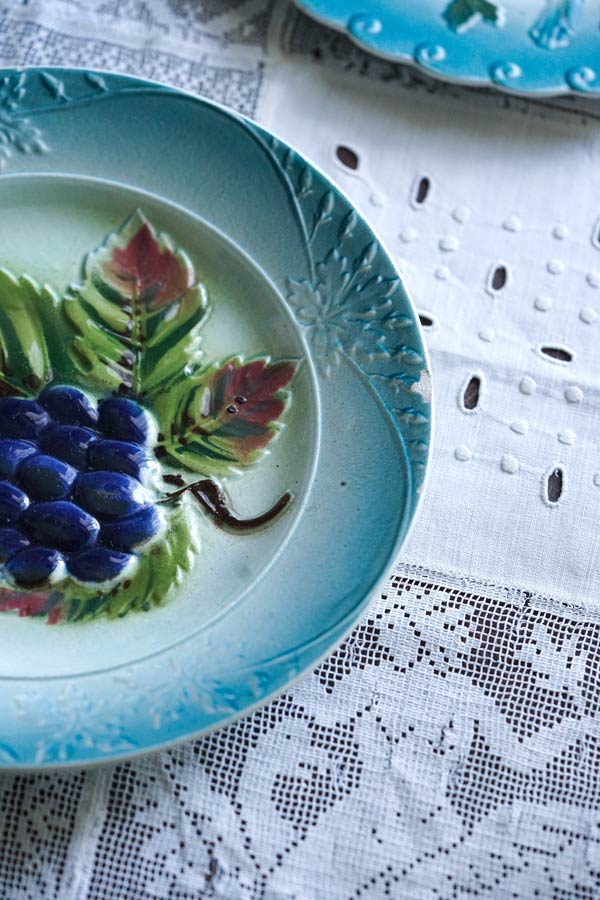 アンティークバルボティーヌフルーツ葡萄のデザート皿20cm gc-901の